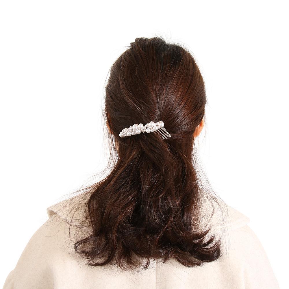 1 PC Wedding Party Haircomb Jewelry Hair Ornaments Bride Barrette Pearl Hairpin Hairwear Bridal Headpiece