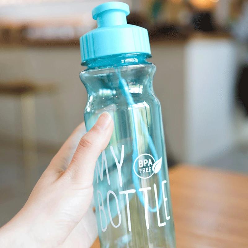 Transparent Water Bottle Portable Sports Drinking Bottles Large Capacity Outdoor Water Cup Leak-proof Fitness Tour Drinkware