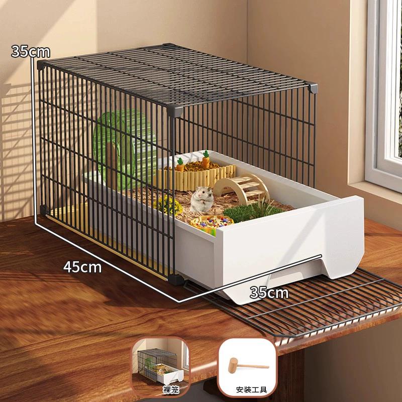 Large Hamster Cage with Easy-Clean Drawers Luxury Villa Habitat Spacious Rodent Enclosure Landscape Design Dedicated Pet Home