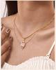 2 Stück Montierbar Herz und Schwert Zirkon Anhänger Halskette für Damen Vergoldete Choker Kette Schmuck