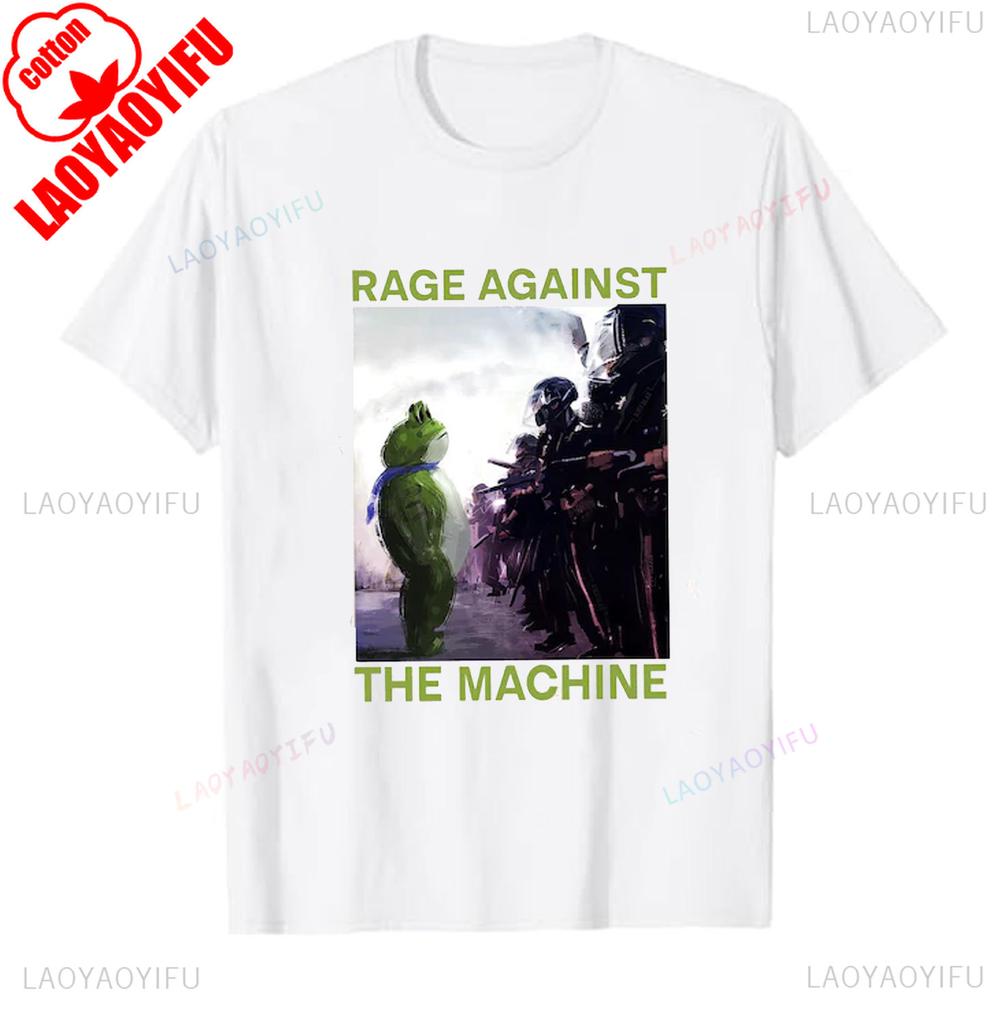Rage Against The Machine Tshirt Portland Frog Protest Anti Protest Meme Activist Sweatshirt Mens Graphic Tshirts Adult