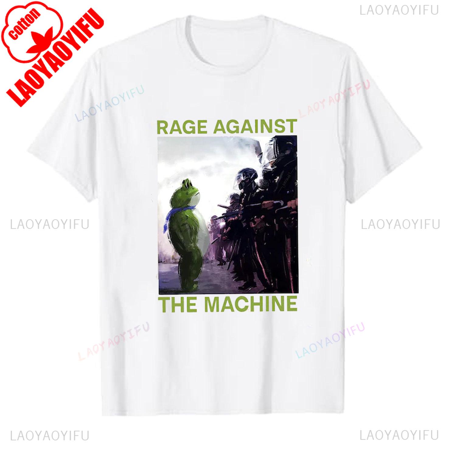 Rage Against The Machine Tshirt Portland Frog Protest Anti Protest Meme Activist Sweatshirt Mens Graphic Tshirts Adult S