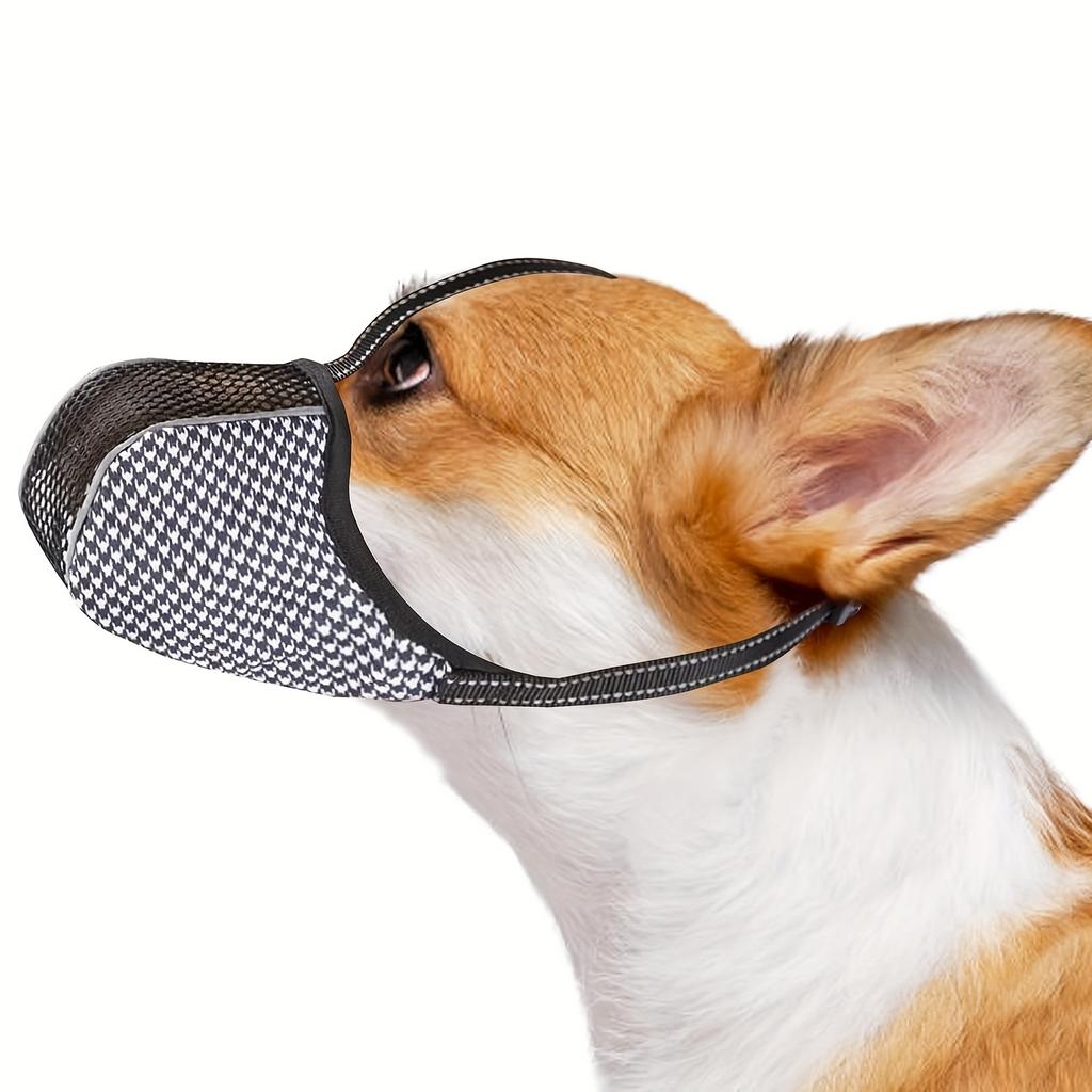 Musoliera Morbida per Cani Piccoli e Grandi Maschera Anti Morso, Masticazione, Leccamento Traspirante Rete Anti-Abbaio Stampata Musoliera a Copertura Totale
