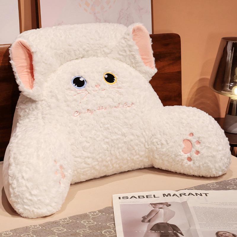 Soft Bedside Cushion: Large Back Support Pillow for Bed or Sofa - Perfect for Dorms and Relaxing with Your Phone