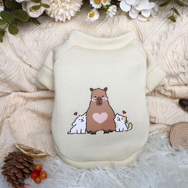 

Милые домашние кошки и собаки Свитер в западном стиле Капибара Мультяшный принт Супер милая одежда-пуловер 2XL