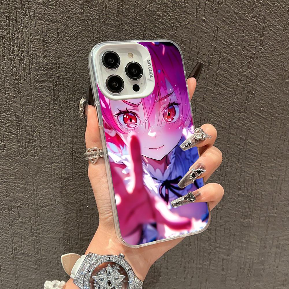 ReZero Ram Waifu Mobile Phone Case for iPhone 17 16 15 14 13 12 11 X XR XS 8 7 Air Pro Max Plus White Translucent Colorful Cover