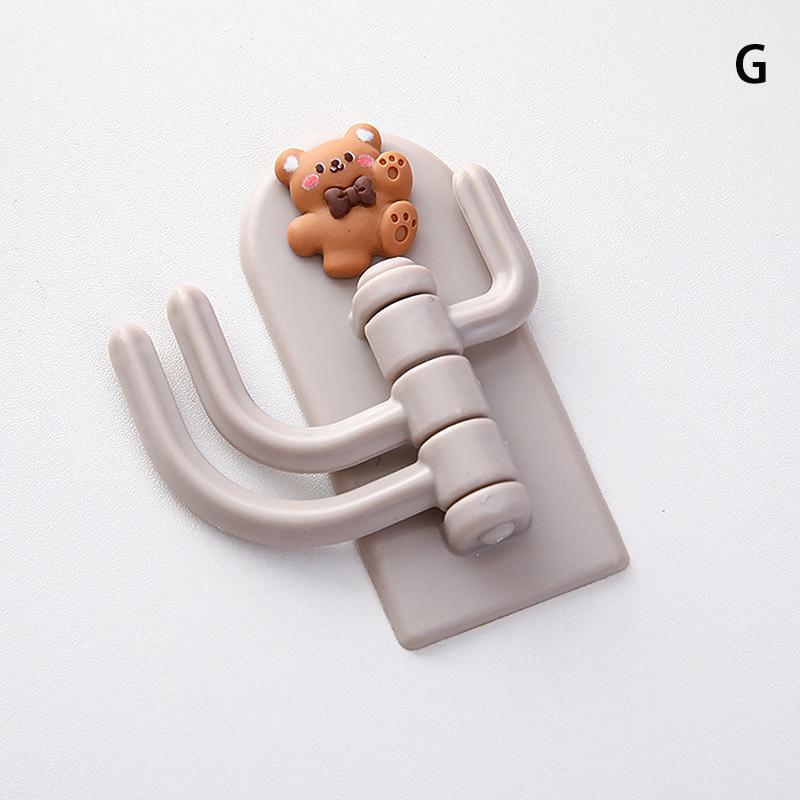 

Вращающийся многоцелевой мультяшный крючок с тремя крючками, милый студенческий общежитие, не оставляющий следов, липкий крючок, настенный дверной крючок, инструмент