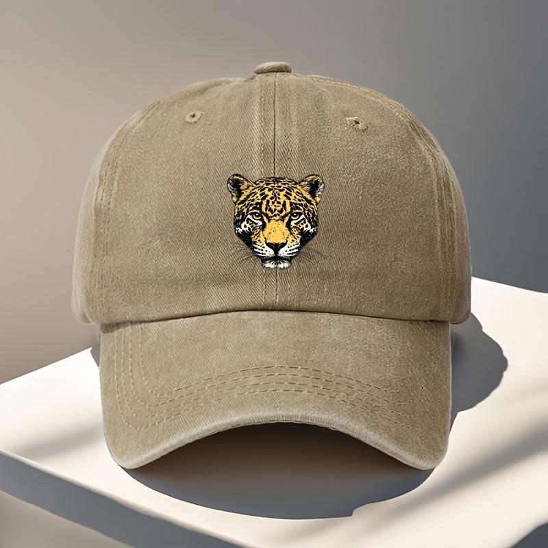 Leopard Print Vintage Dad Hat Soft Top Baseball Cap Lightweight Outdoor Camping Travel Casual Hat Trucker Retro Dad Hat