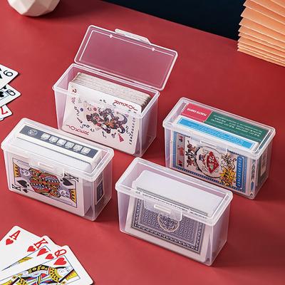 Rechteckige Aufbewahrungsbox aus Kunststoff für Karten, transparent, Kpop Idol, Foto-Organizer, Postkarten, Schreibwaren-Display, Organizer-Behälter