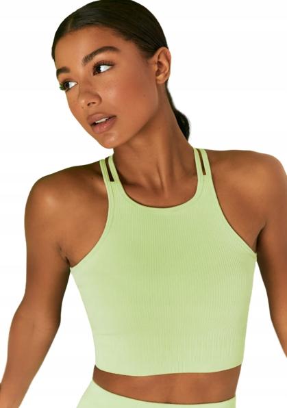 Bo+Tee Top Sportowy Prążkowany Fioletowy Xl 0A9F4_D*