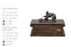 Borzoi, Levriero Russo da Caccia, Levriero Russo II - urna per ceneri di cane, urna personalizzata con statuetta, urna in legno con un cane marca Art-Dog