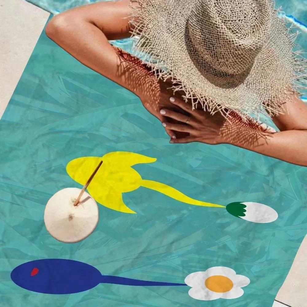 Pikmin Game Microfiber Blanket Quick Drying Beach Towels Oversized Printing Super Absorbent Pool Towel Blanket