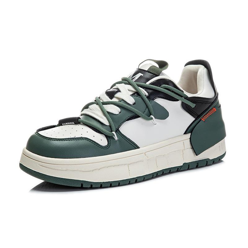 Leather Little White Shoes Women's 2025 Spring New Women's Thick-soled Heightening Color Matching Sports Board Shoes Casual Versatile Women