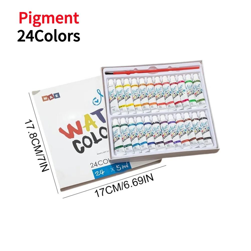 Mini Portable Watercolor Palette Set Watercolor Sketch Book with Binder Clips Portable Watercolor Travel Set for Travel Drawing