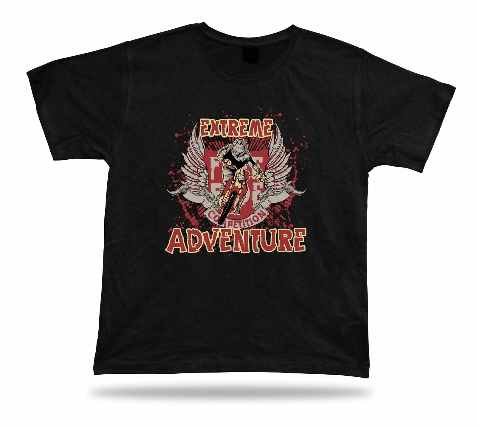 Tshirt Tee Shirt Birthday Gift Idea Extreme Adventure Motorcycle Competition 3XL