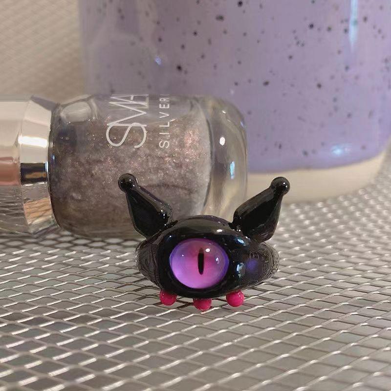 Cute Little Monster Dopamine Ring - Fun Cartoon Jewelry for Couples & Best Friends.