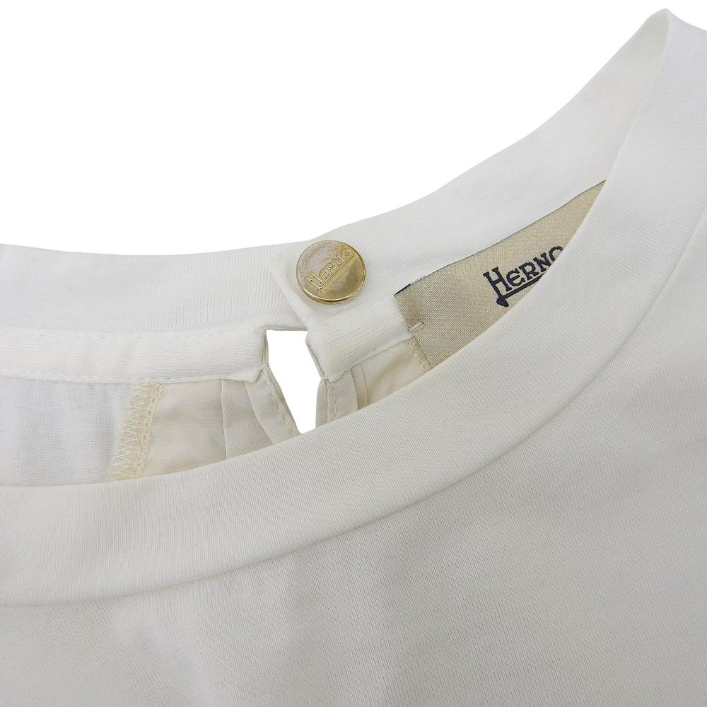 HERNO Excellent condition cotton cut and sew top, women's, white, size 40, JG0006D-52006 tops 40 whiteUsed