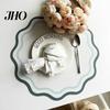 Quick-drying Place Mat Faux Leather Scalloped Placemat Heat-Resistant Non-slip Heat Insulation Reversible Waterproof Dining Table Protection