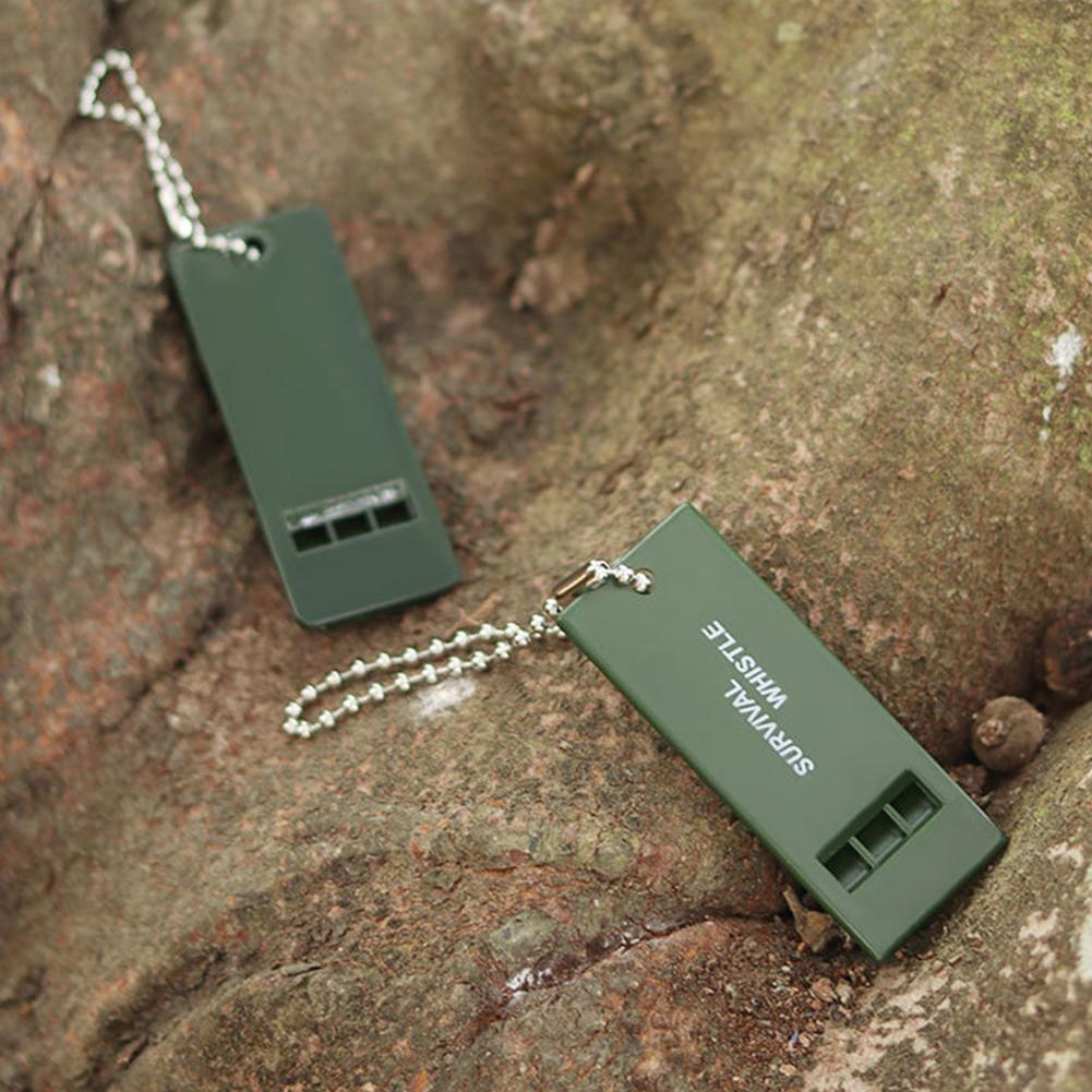 Triple Frequency Survival Whistle with Keychain High-Pitch Emergency Safety Whistle for Outdoor Camping and Wilderness Rescue