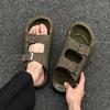 New Boken sandals summer outdoor slippers heightening soft sole versatile beach shoes 371296 olive green-J