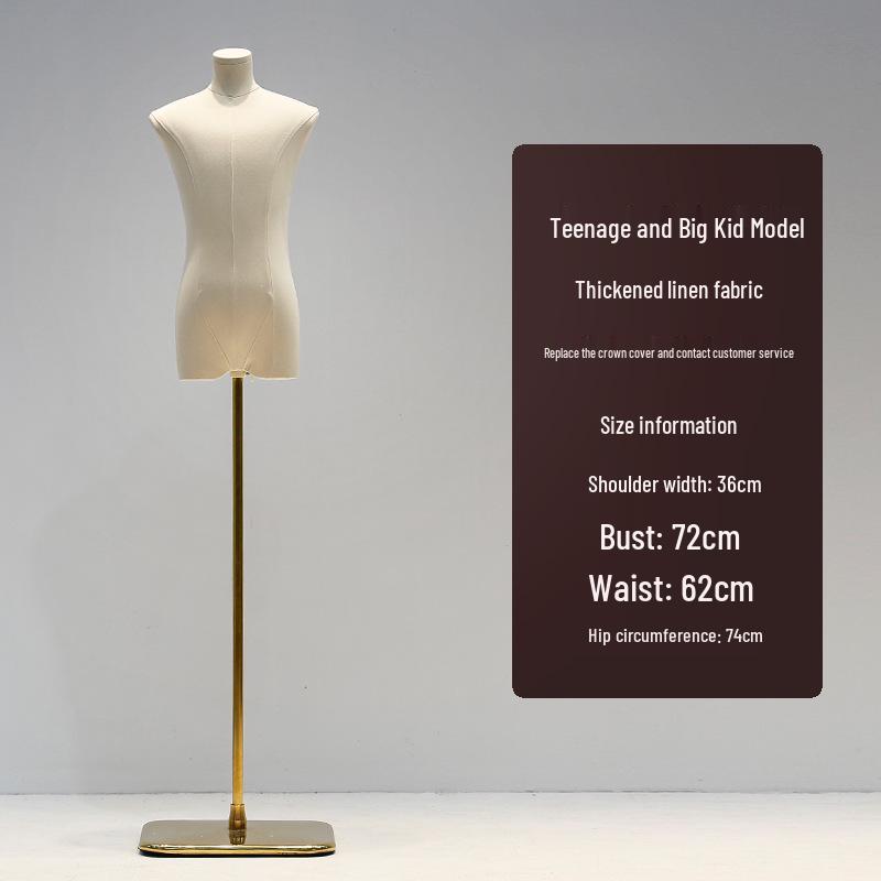 Big Kids' Clothing Store Teen Half-Body Mannequin - Male/Female Display Stand