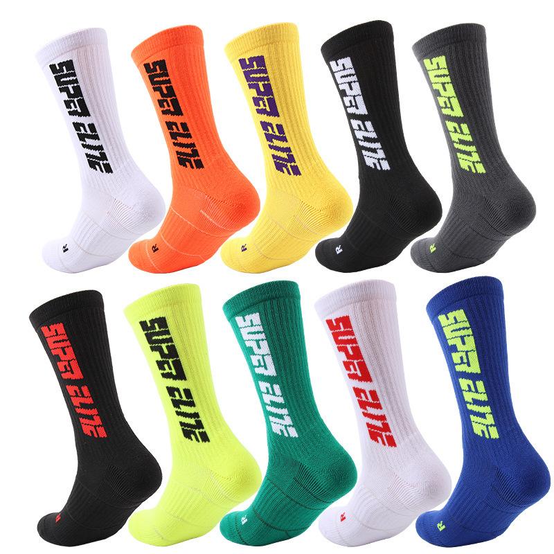 Men's Spring and Autumn Sweat-absorbing Towel Bottom Breathable Speed Dry Basketball Running Sports Socks