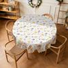 Easter Bunny Eggs Flower Rectangle Tablecloth Table Decor Reusable Farmhouse Kitchen Dining Tablecloth Easter Decorations