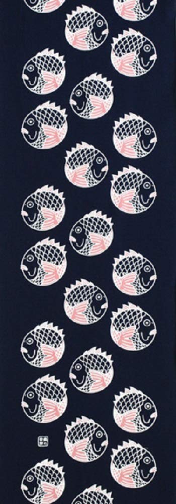 

Крашение полотенца для рук Анбо Темно-синий Аутентично окрашенный хлопок Токуока Сделано в Японии 35см х 100см Тайгун Блю 100% темно-синий