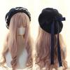 Fashion Lolita Japanese Style Beret Hat Woolen Handmade Winter Berets Hat Sweet Lacebow Bow Beret Winter Season