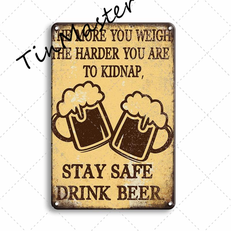 Popular Beer Metal Poster Sign Vintage Pub Bar Signs Plaque Metal Sign Home Wall Decor Restaurant Kitchen Room Decoration