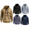 Autumn Men's Hoodie with Waterproof Zipper Pockets, Multi Pocket Pullover, Men's Sports and Casual Hoodie