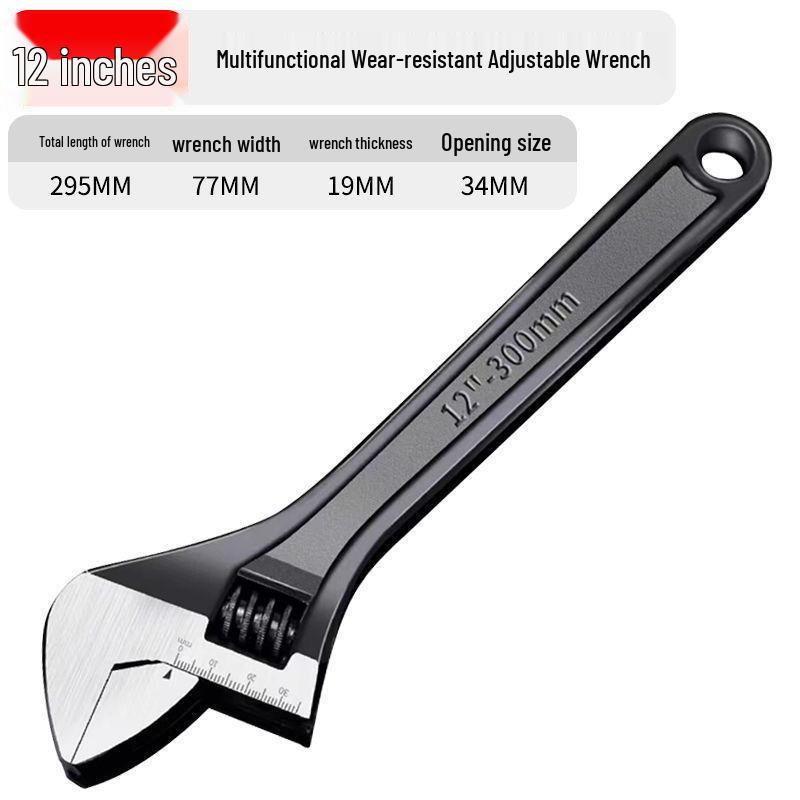 Multifunctional Thickened Adjustable Wrench - Buy 1, Get 3, Industrial-Grade, Fine Polished, Universal & Flexible.