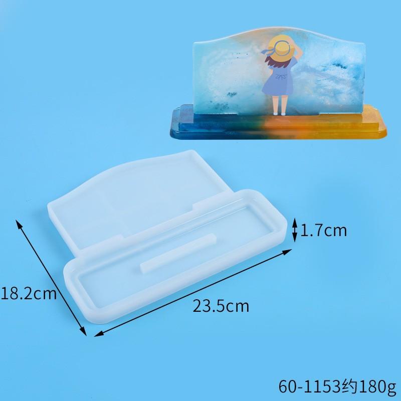WTEMPO DIY Epoxy Resin Mold Storage Stand Desktop Book Shelf Drip Glue Mold Handmade Tablet Phone Holder Silicone Mold