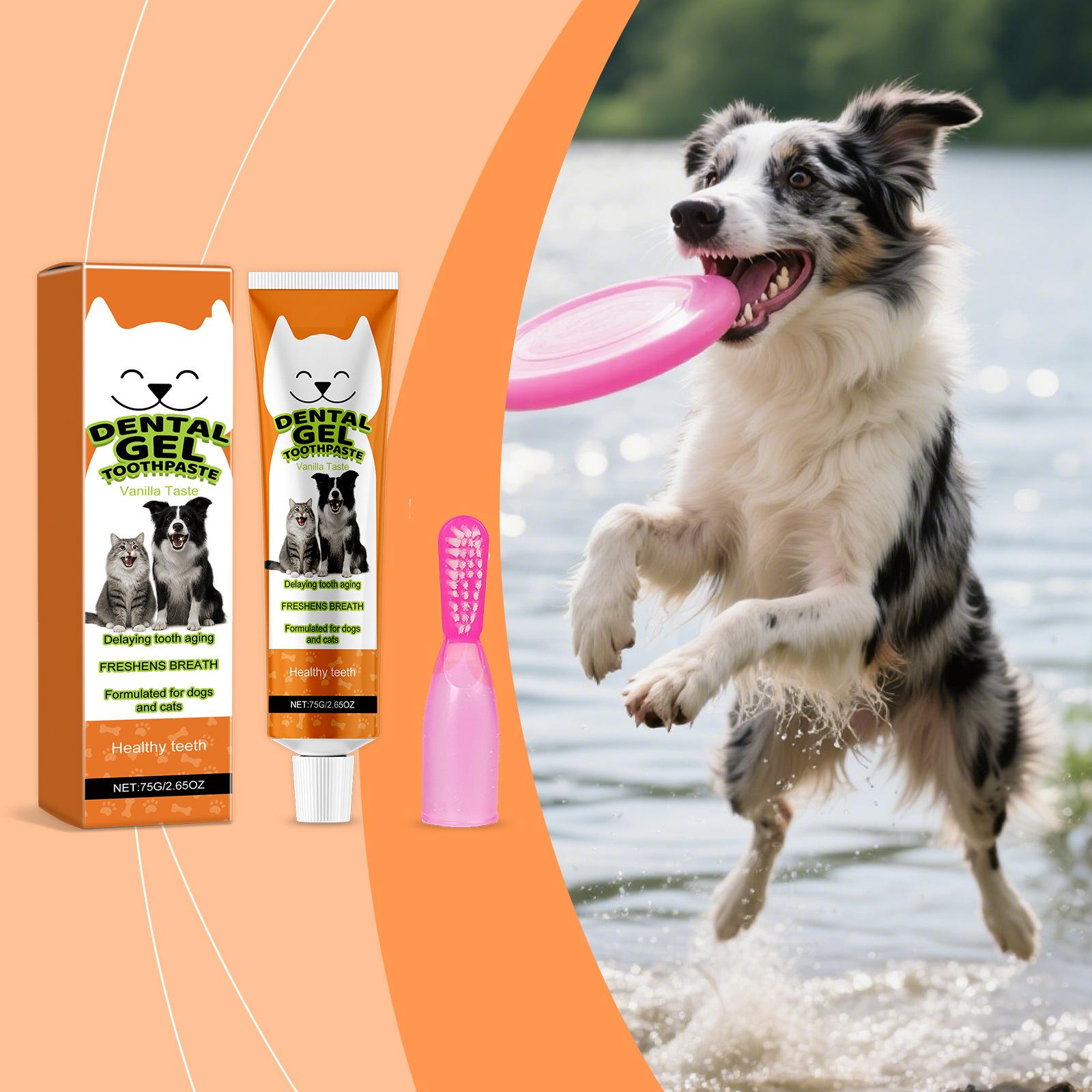 

The Care Kit Contains A Three Sided Toothbrush And Natural Toothpaste To Reduce Plaque And Tartar Buildup One Size оранжевый