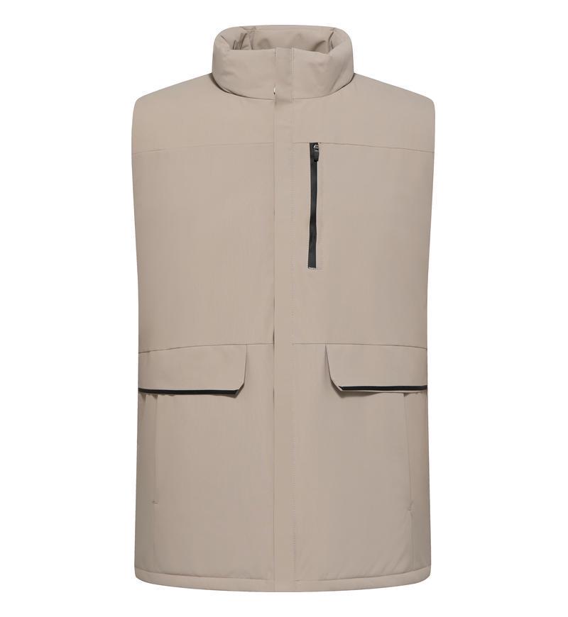 

Унисекс Осенне-зимний Ветрозащитный Пуховый Жилет с Несколькими Карманами и Воротником-стойкой XL