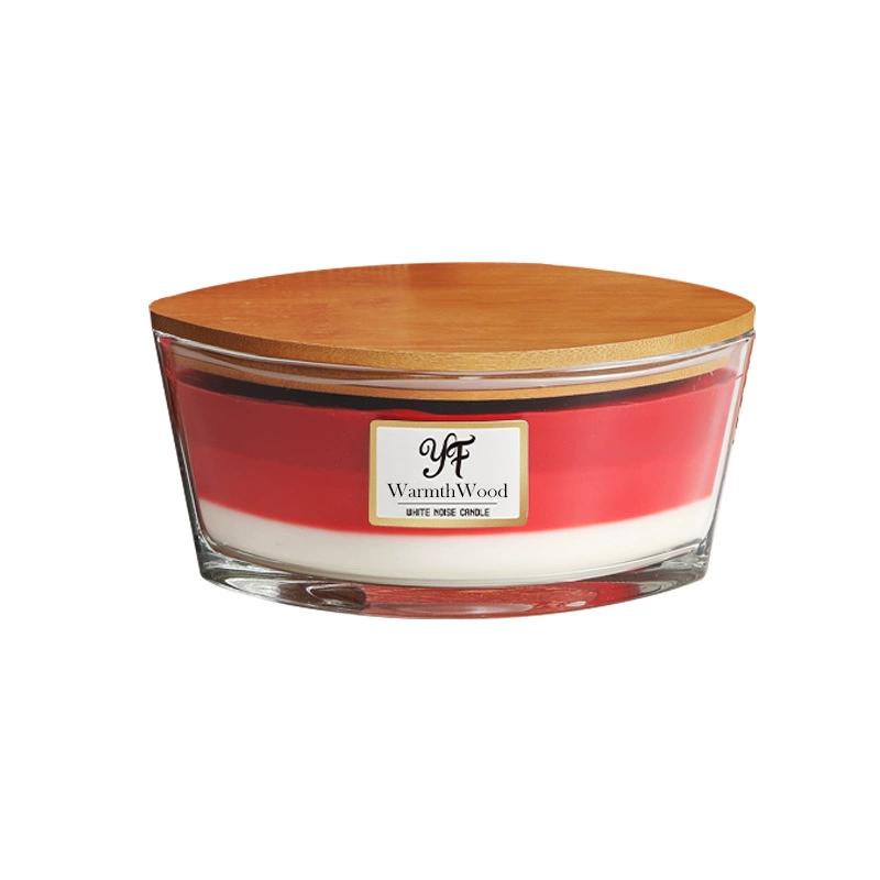 Vela aromática de soja en caja de regalo, fragancia duradera para decoración del hogar y detalles