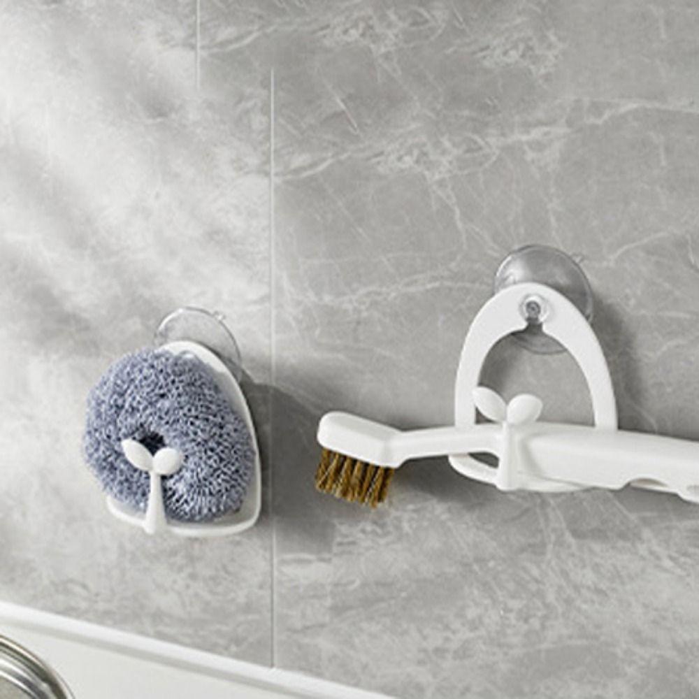 Cup Household Wall Mounted Cleaning Pad Rack Water Drain Rack Dish Cloth Rack Sponge Drying Holder