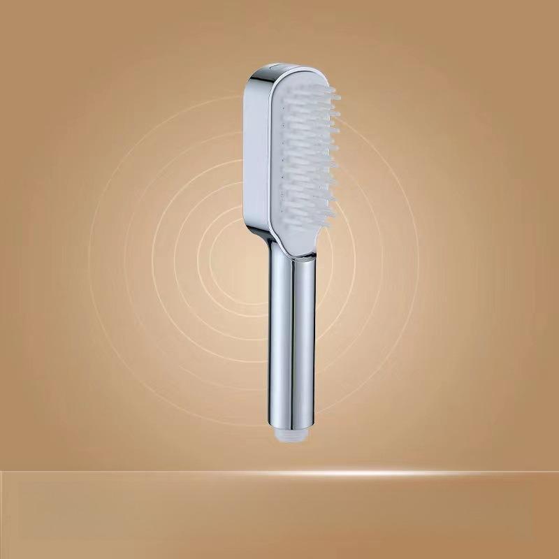 ABS Shower Head with Pressure Boost Massage Handheld Back Spray Gun Water Function Handheld Shower Head (as the picture,ABS Plastic)
