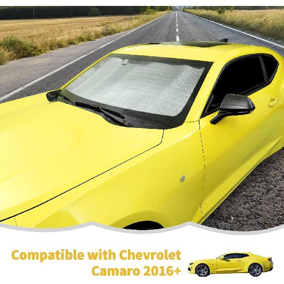 Windschutzscheiben-Sonnenschutz Sonnenschutz Hitzeschild Fenster-Sonnenblende Matte für Chevrolet Camaro 2016-2023