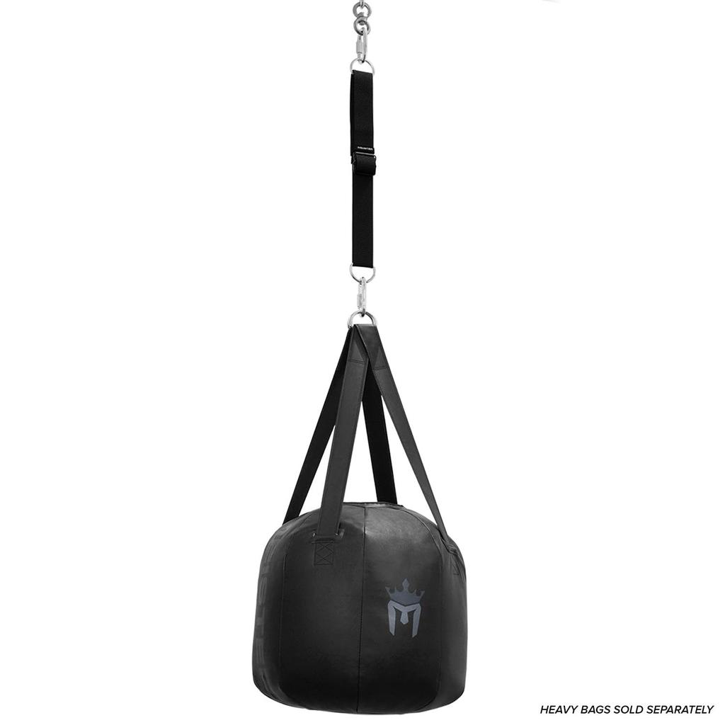 Meister Mounting Extension Strap with Swivel and Carabiner for Heavy Bag Hanging - 8" - 38" - Black