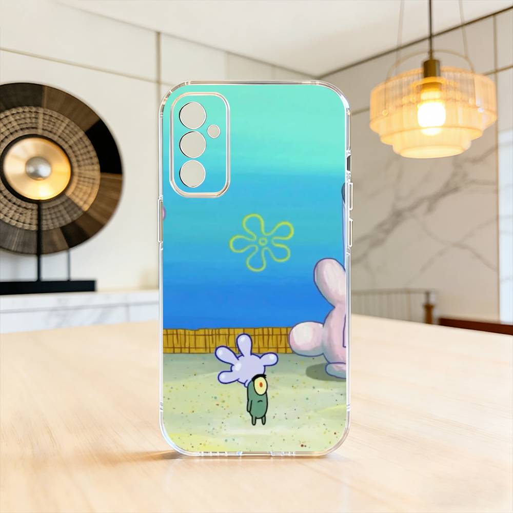 

Animation Chum Bucket Phone Case For SamsungA10,12,20,21S,30,31,40,50,51,52,70,71 Transparent Cover Samsung a30 a20