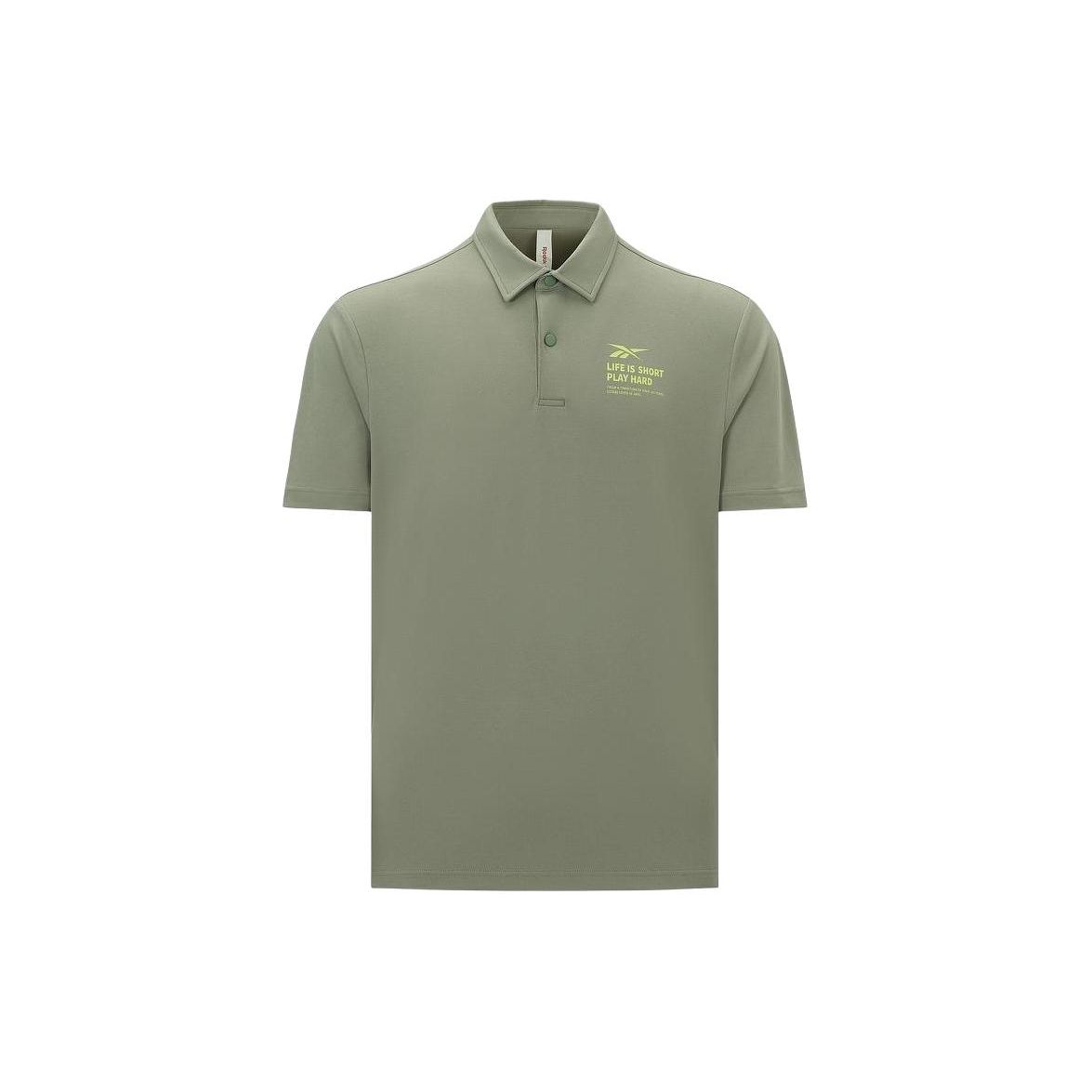 

Reebok Casual Comfortable Knitted Short Sleeve Polo Shirt Men Polo Shirts Light-Army-Green 24SRM401MGL2 S