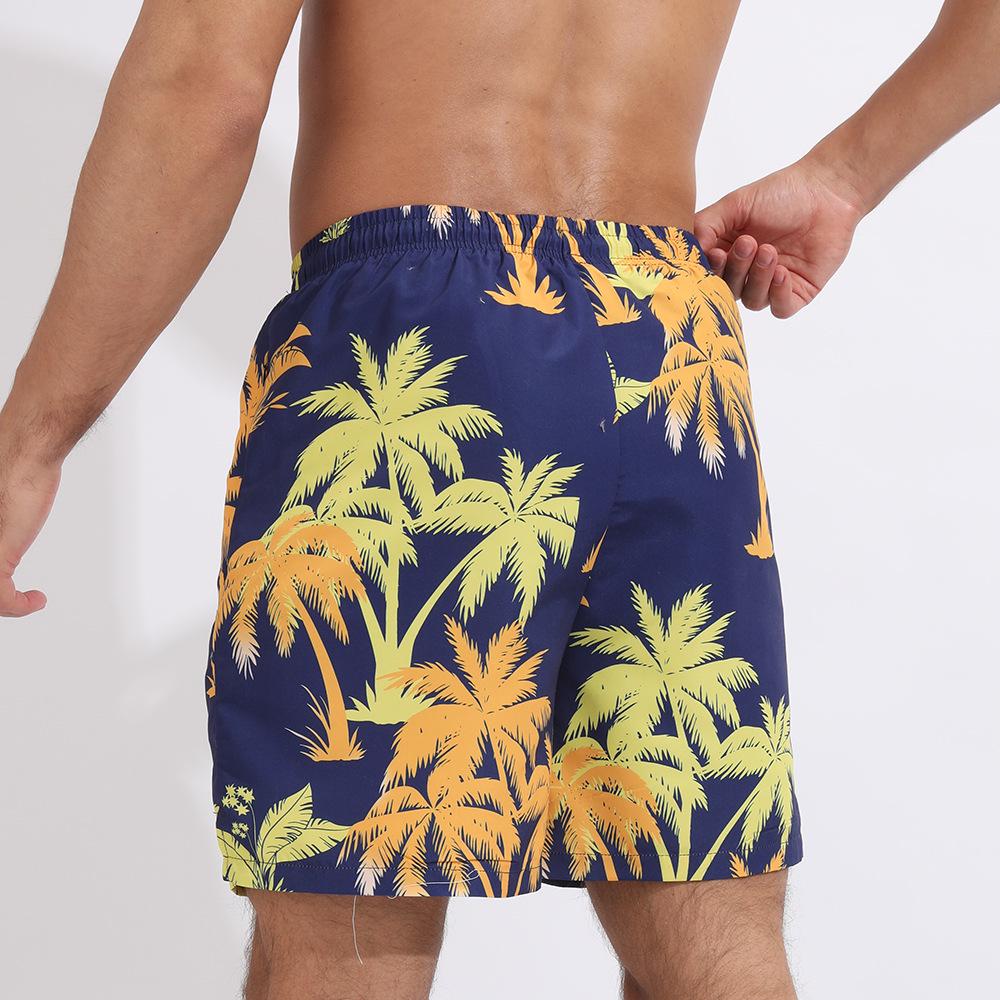 Crazy Muscle Summer Men's Printed Double Layer Plus Size Beach Shorts