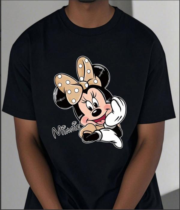 Minnie Mouse T-Shirt,Soft Breathable & Fade Resistant, Classic Fit for Daily Casual Wear