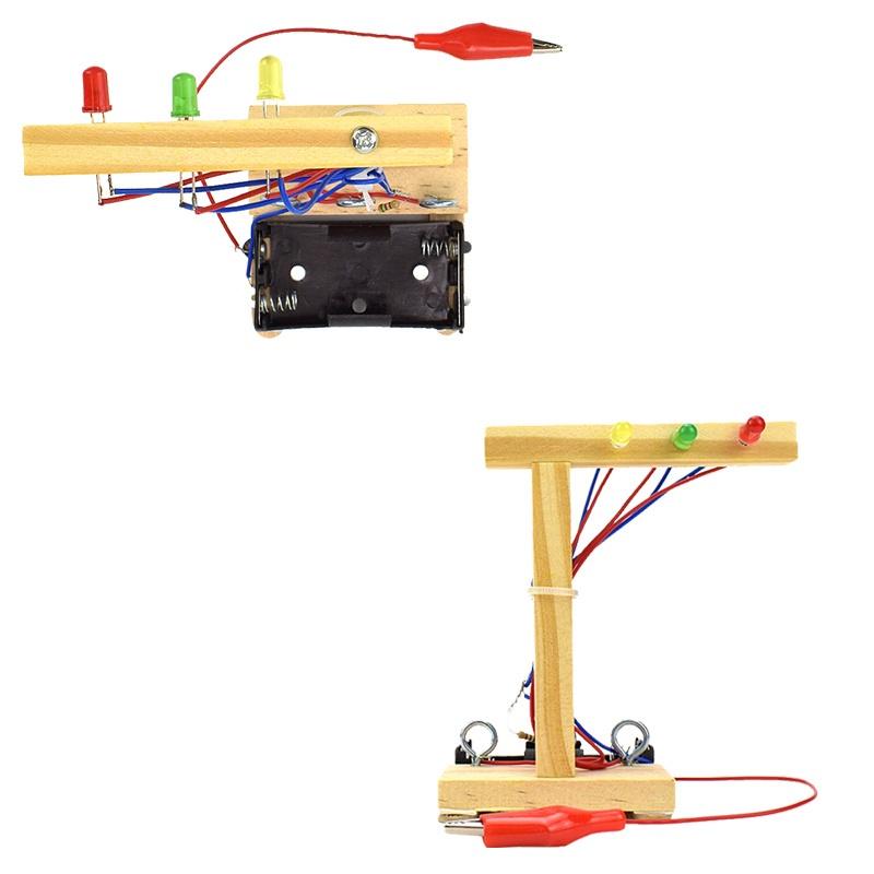DIY Traffic Light Model Kit Educational Toys for Children Exploring Science Child Experiment Handmade Assembly Physics Toy Gifts