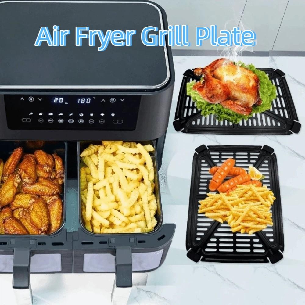 Piastra Grill Antiaderente per Friggitrice ad Aria Separatore d'Olio Padella Grill Vassoio per Friggitrice ad Aria Accessori per Utensili da Cucina