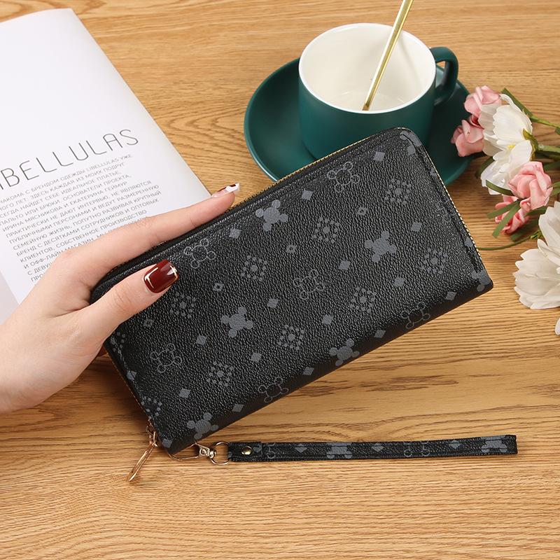 Women Wallets Vintage Style Printed Long Wallet, Leather Card Holder, Coin Purse, Clutch Bag