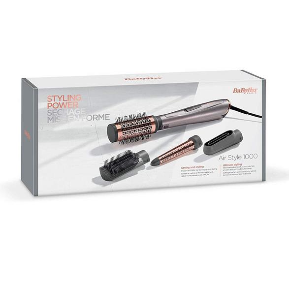 Babyliss as136e 1000w multifunctional curling iron and dryer, 4 tips