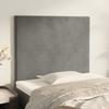 vidaXL Headboard Light Grey 90x5x118/128 Cm Velvet