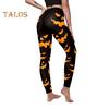 Halloween Pumpkin Leggings Mid-rise Elastic Waistband Skinny Fit Bottoming Pants Girls Cosplay Outfit Tights